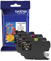 INK CARTRIDGES, HIGH YIELD, BROTHER LC30173PK, CYAN/MAGENTA/YELLOW, 3/CT MAIN